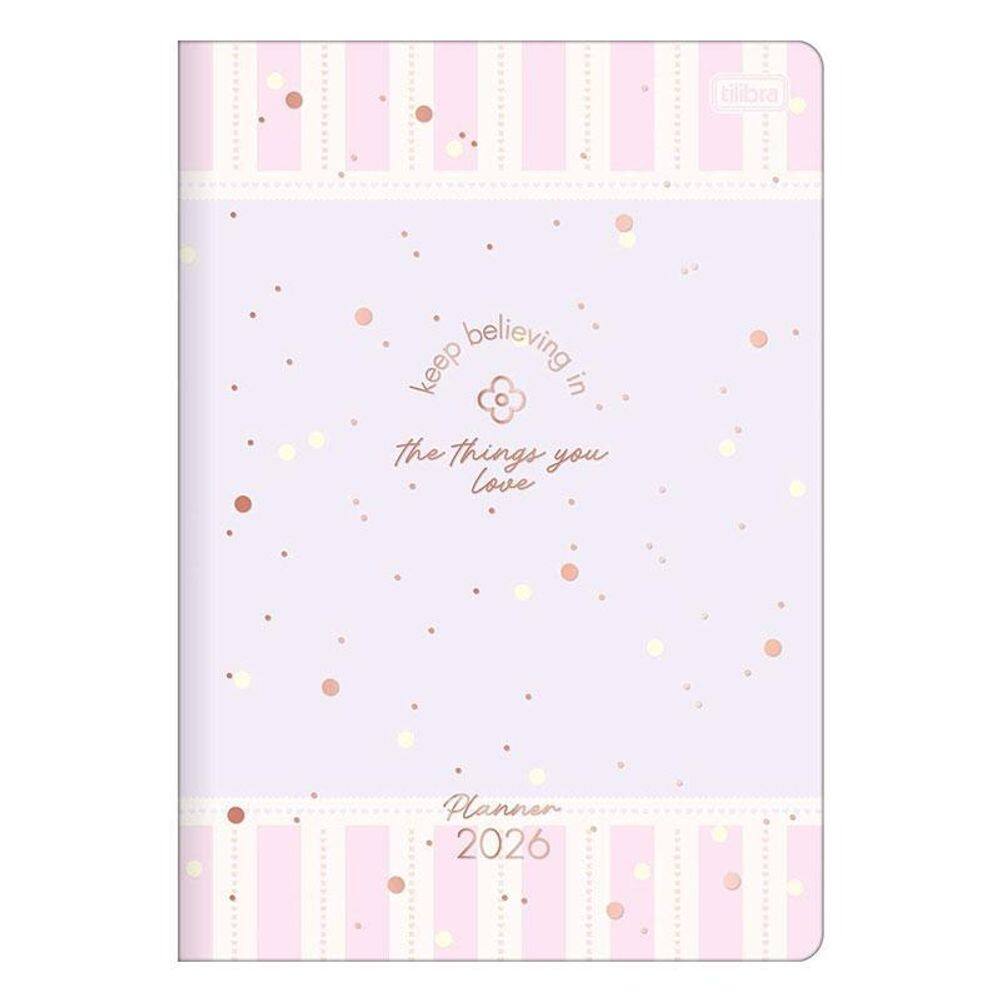 Agenda Planner Soho 2026 Grampeado 20 Folhas Listras - Tilibra