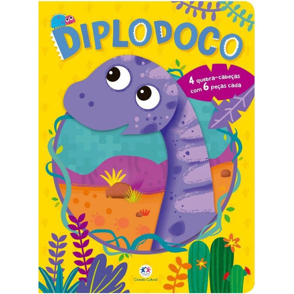 Livro Diplodoco - Quebra-Cabeca De 6 Pecas