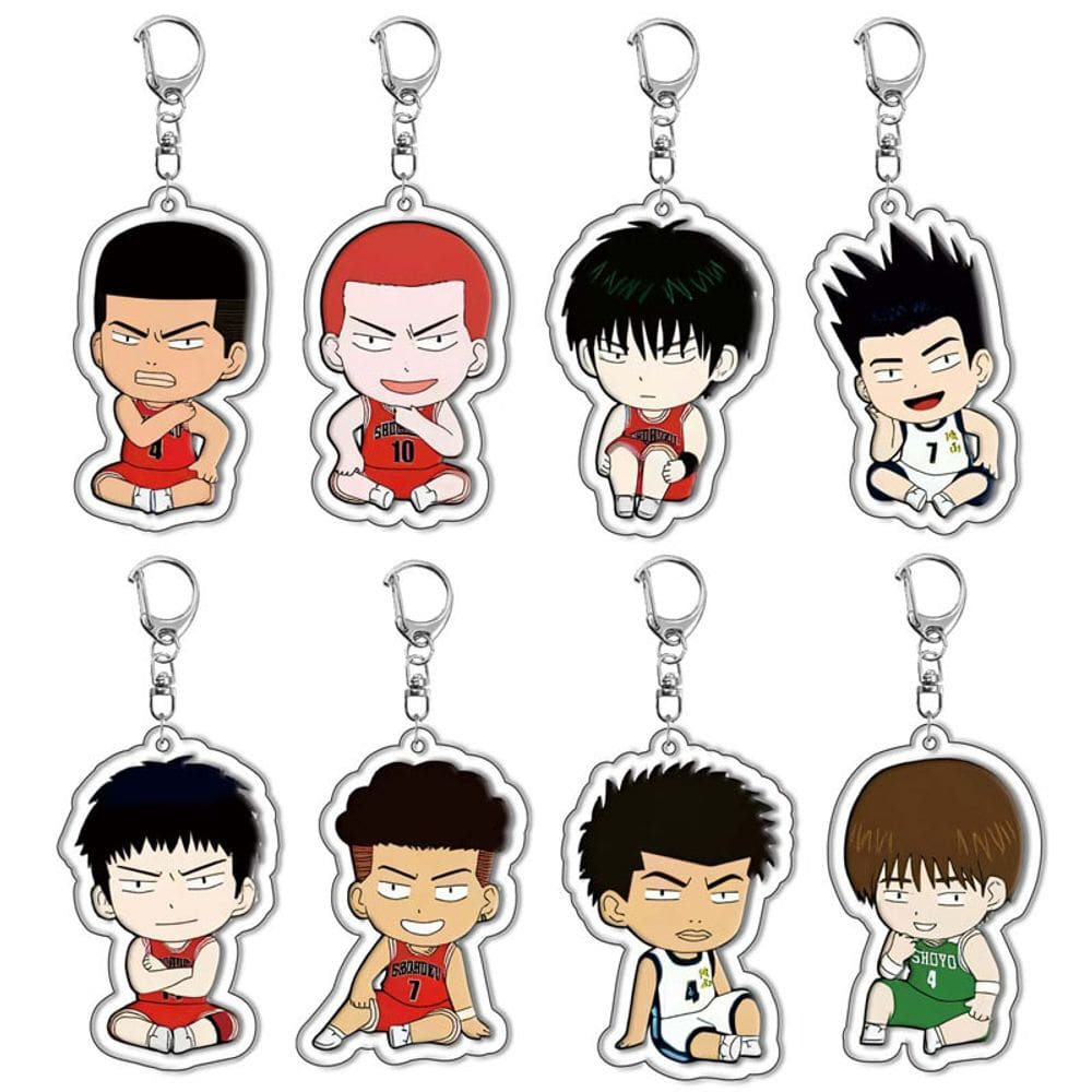 Conjunto de chaveiros Slam Dunk Hanamichi Sakuragi Kaede Rukawa Akagi