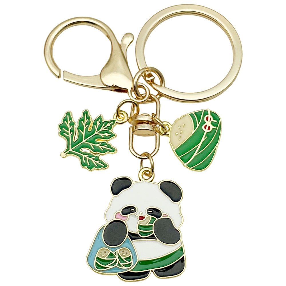 Chaveiro Dragon Boat Festival Panda Zongzi Artemisia