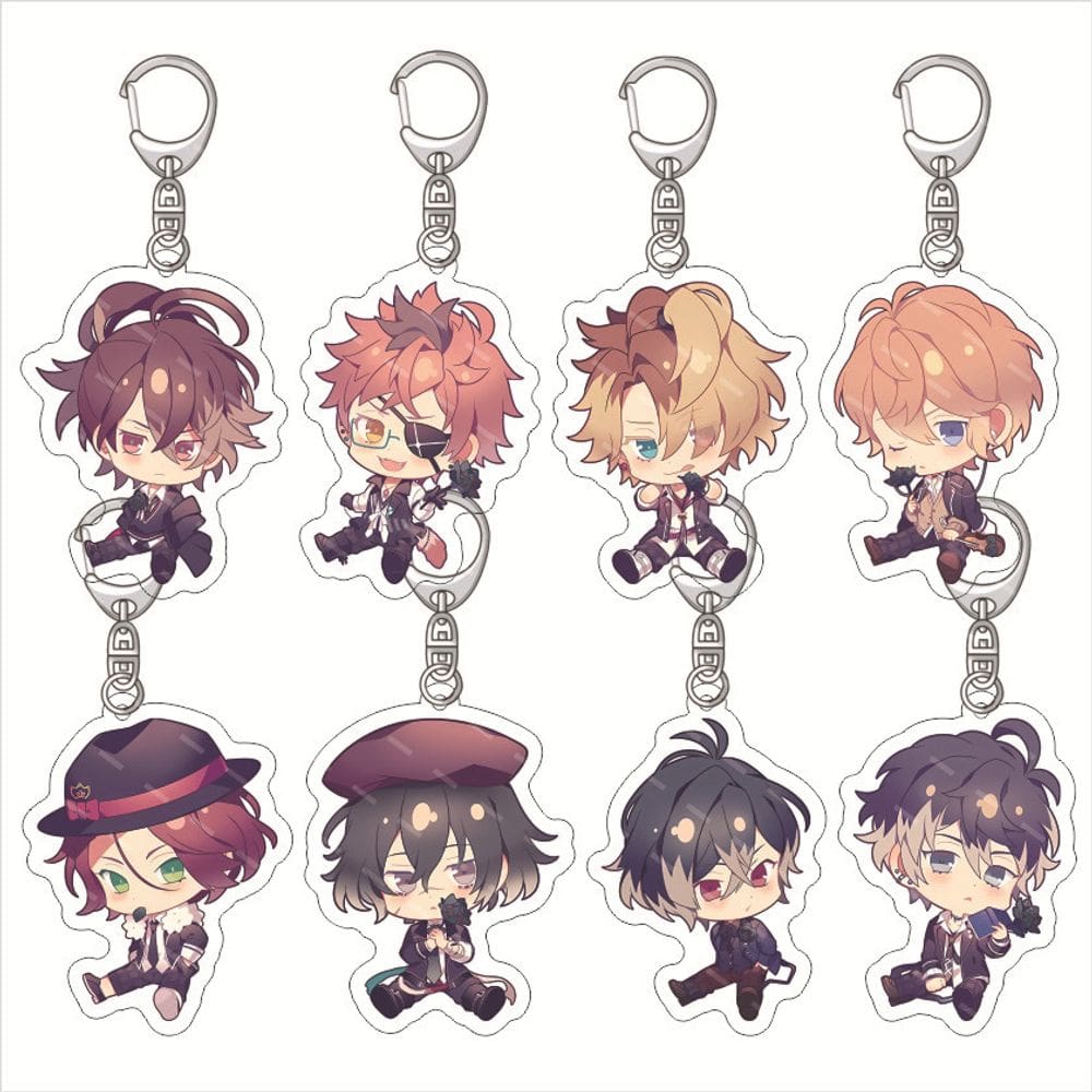 Conjunto de chaveiros de acrílico Diabolik Lovers Yui & Ayato Chibi