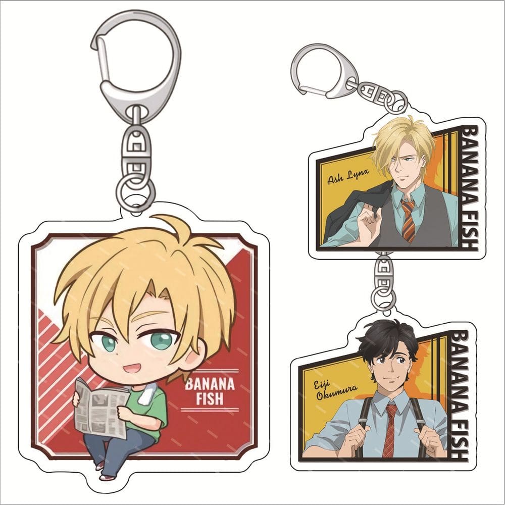 Conjunto de chaveiros de acrílico Banana Fish Anime Ash Lynx Eiji