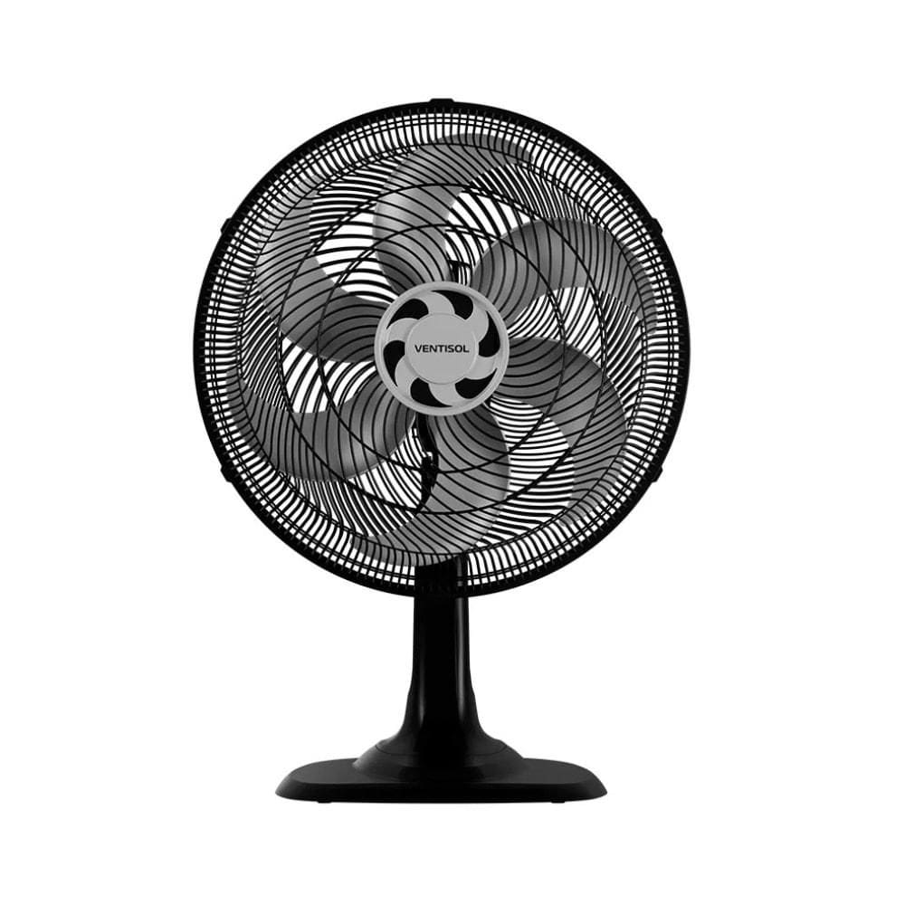 Ventilador de Mesa Turbo 40cm 6 Pás Preto Premium Ventisol