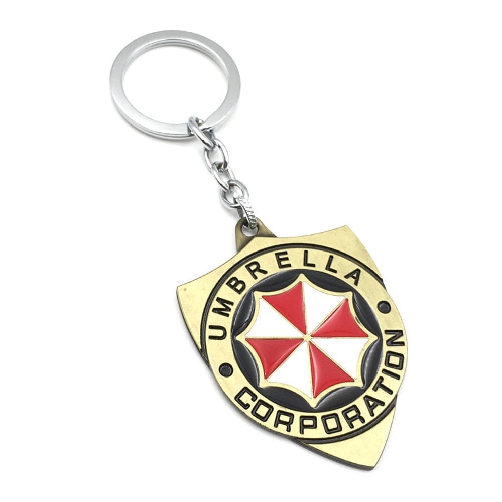 Pingente de chaveiro Resident Evil Umbrella Corporation Shield