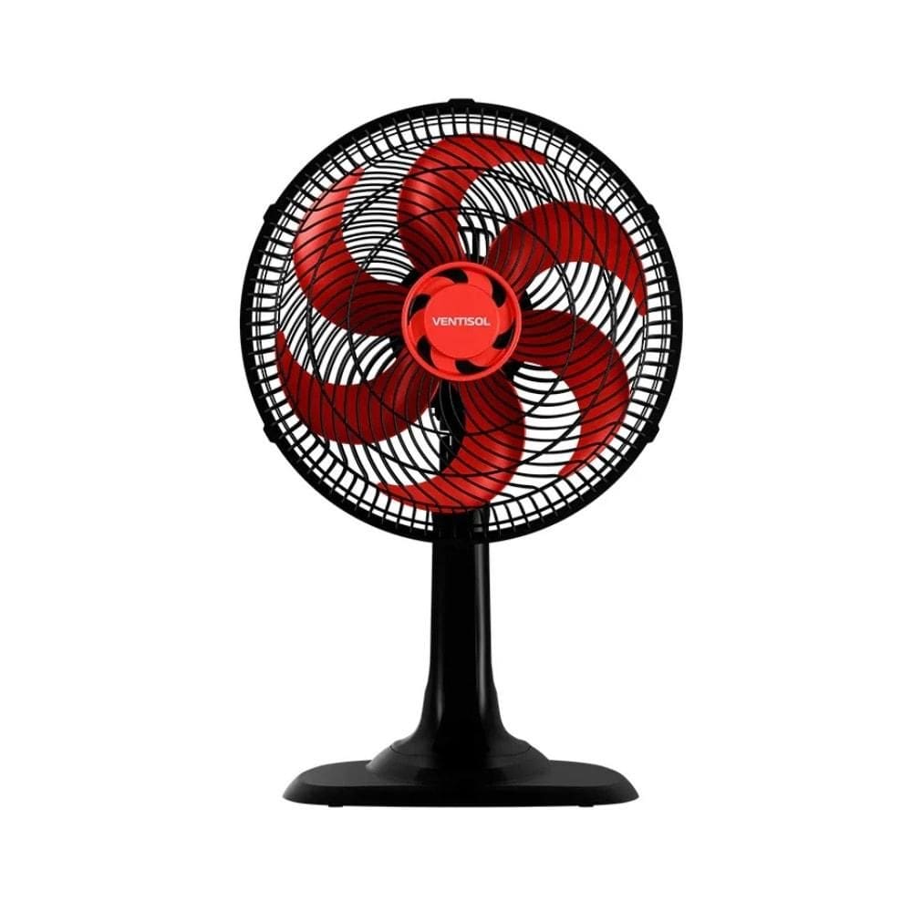 Ventilador de Mesa Turbo 30cm 6 pás Vermelho Premium Ventisol