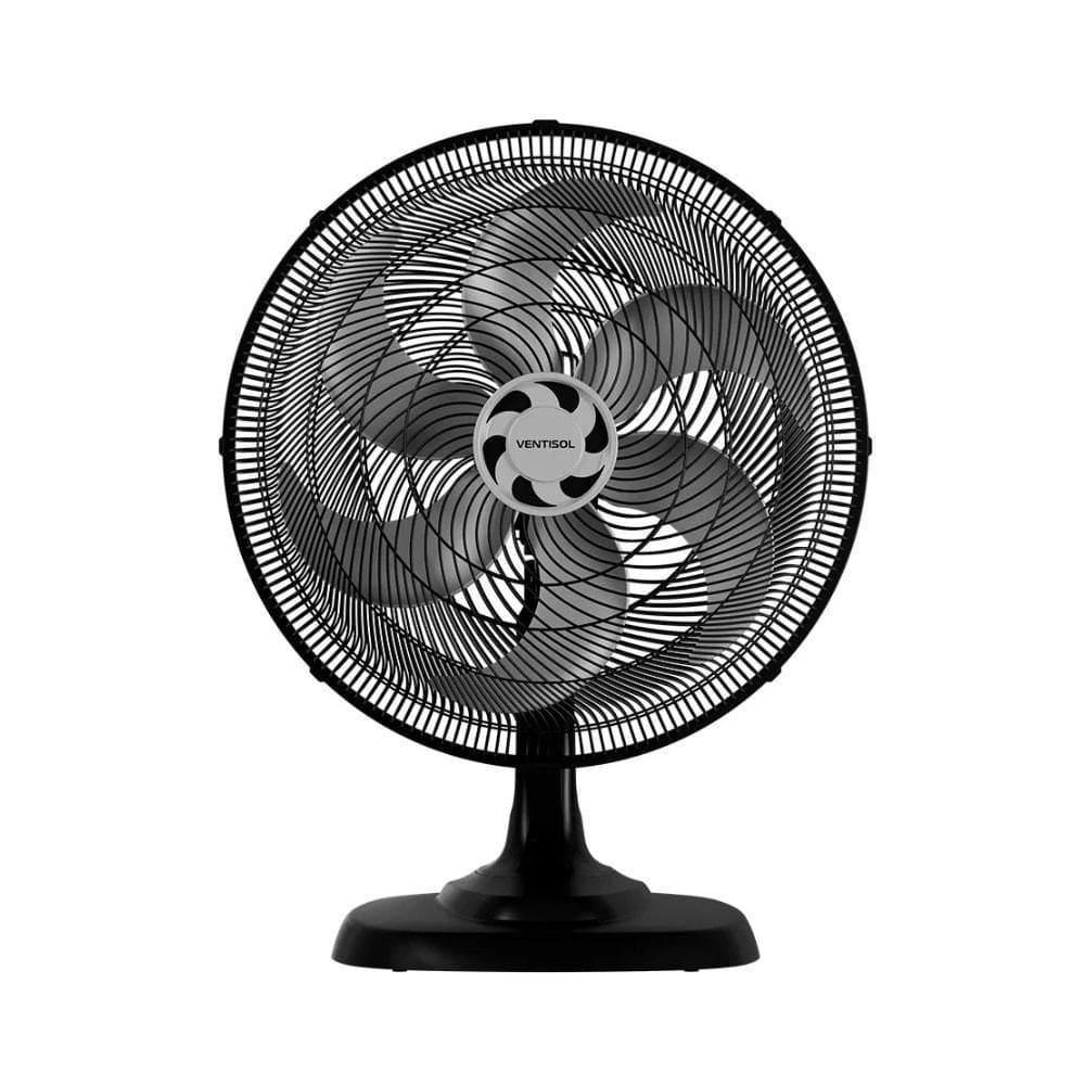 Ventilador de Mesa Turbo 50cm 6 Pás Preto Premium Ventisol