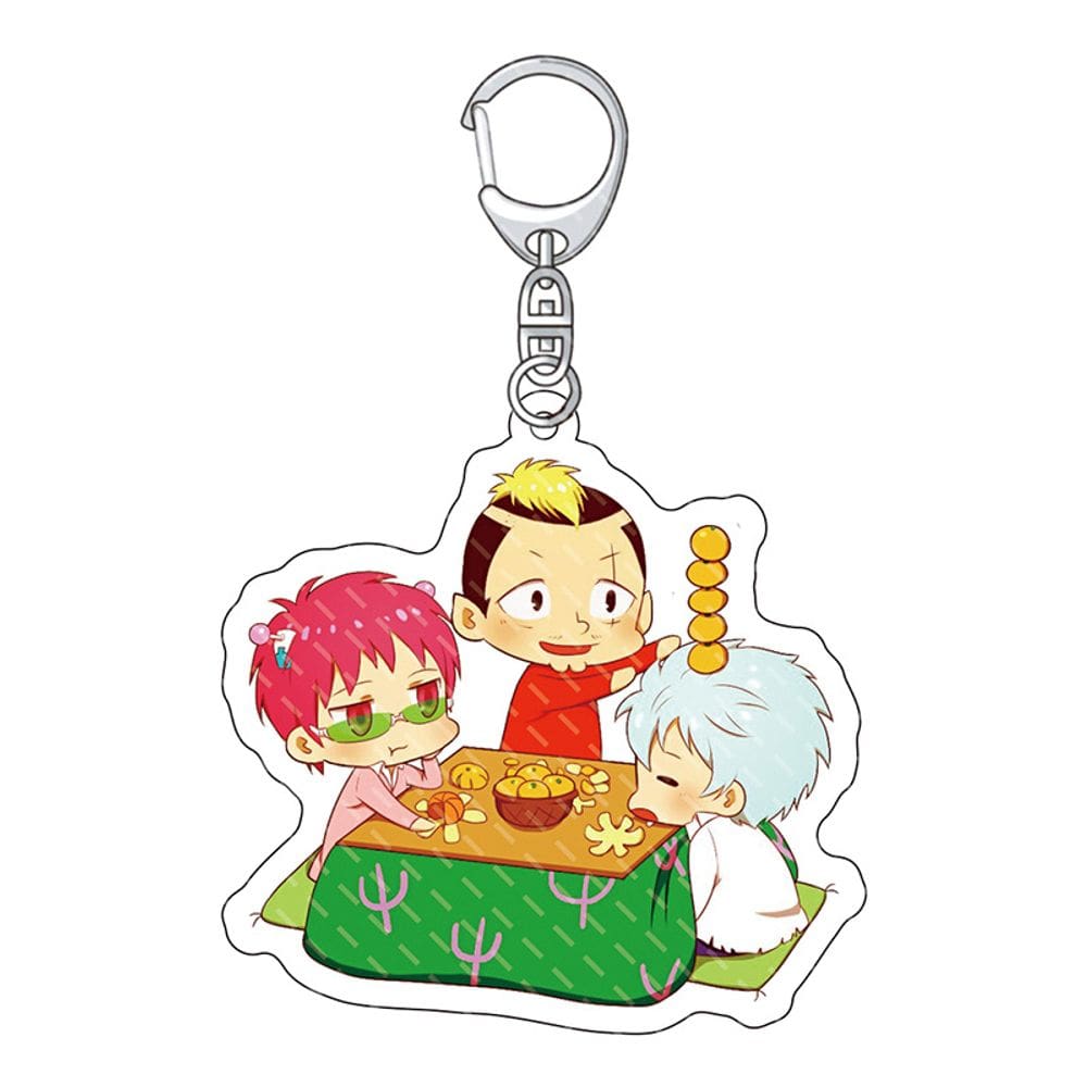 Chaveiro Estilo Saiki K Nendou, Kaidou e Hairo Chibi