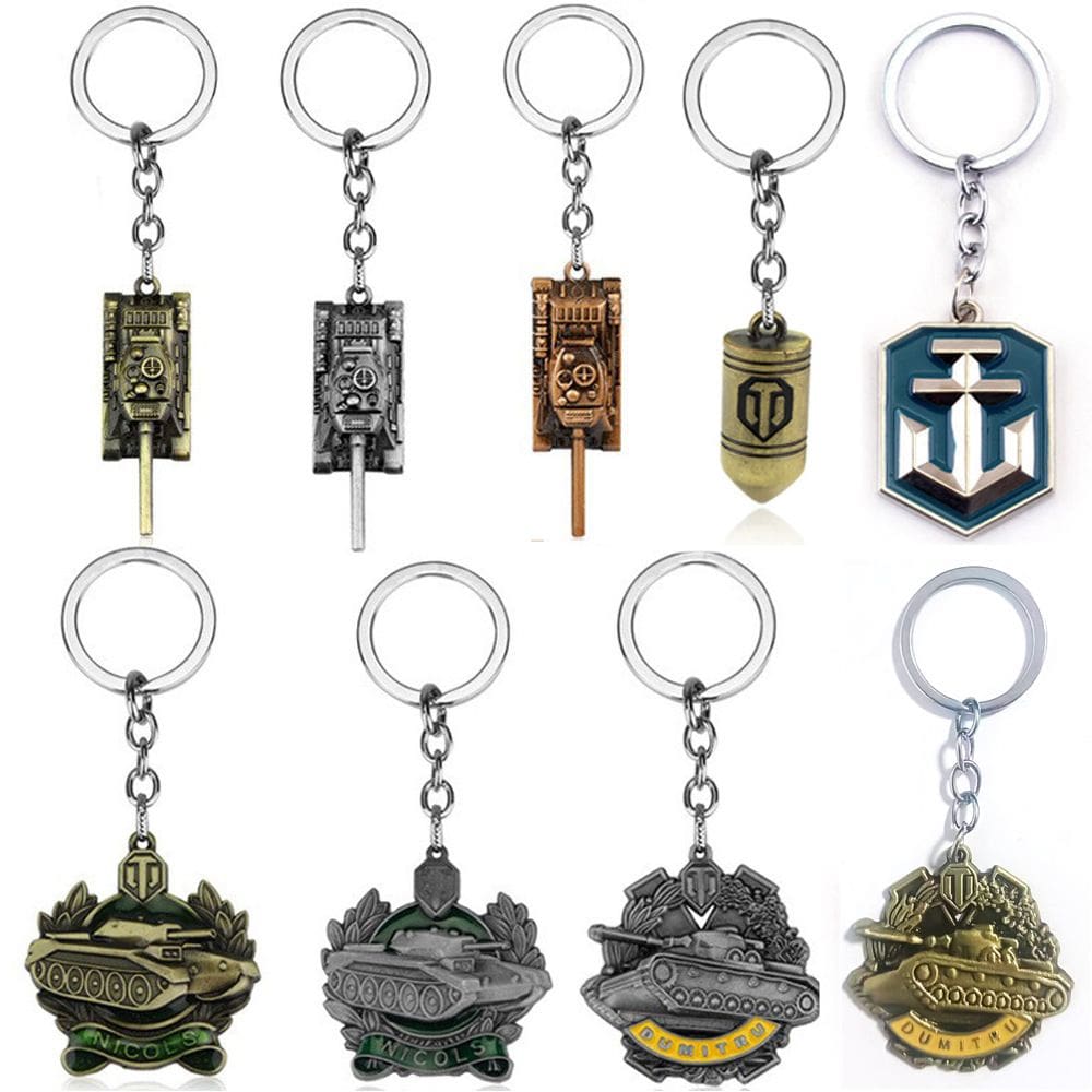 Pingente de chaveiro World of Tanks Dumitru Medal Tank Model