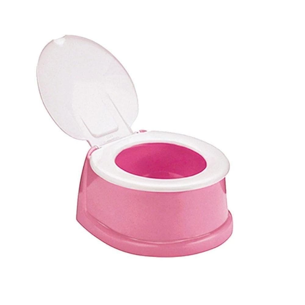 Assento Sanitário Infantil Troninho Penico Para Menina E Menino Mini Privada Com Tampa Rosa