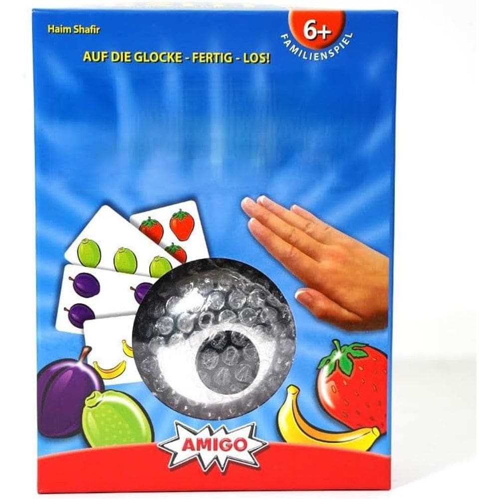 Jogo de cartas Amigo Auf die Glocke Fun Family com sino para maiores de 6 anos