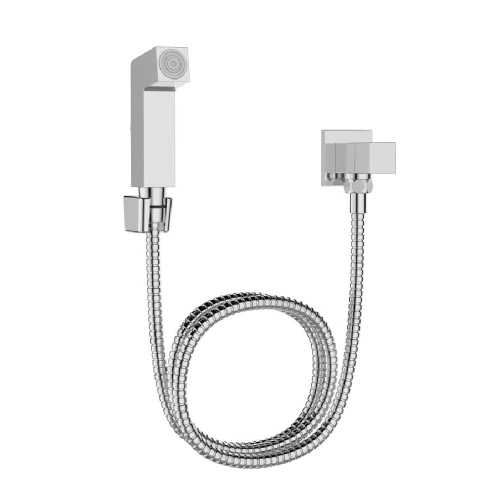 Ducha Higiênica com Registro e sem Derivação Quadrado Cromado - 7908745803630 - ECONOMETAL