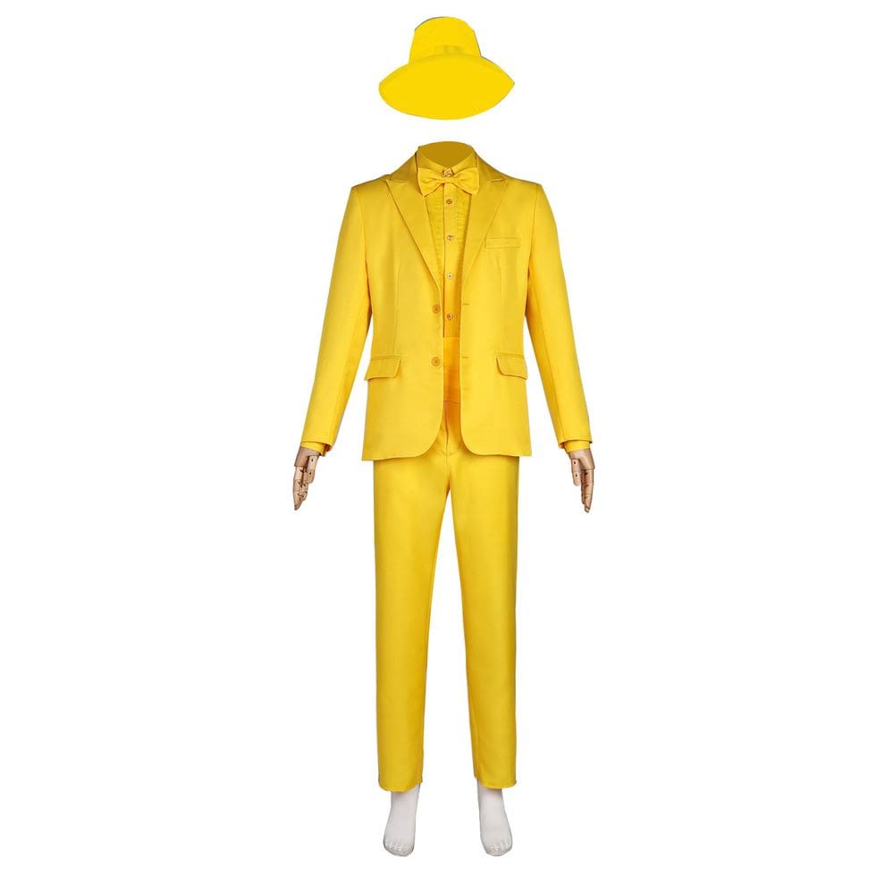 Traje de cosplay de anime Tuxedo Slim Fit, terno amarelo