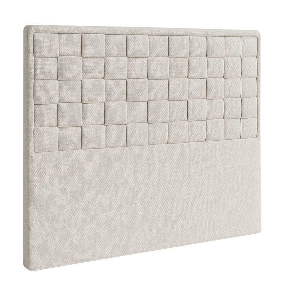 Cabeceira Cama Box Casal Queen 160 Cm Madri Linho Cru - Nexta Casa