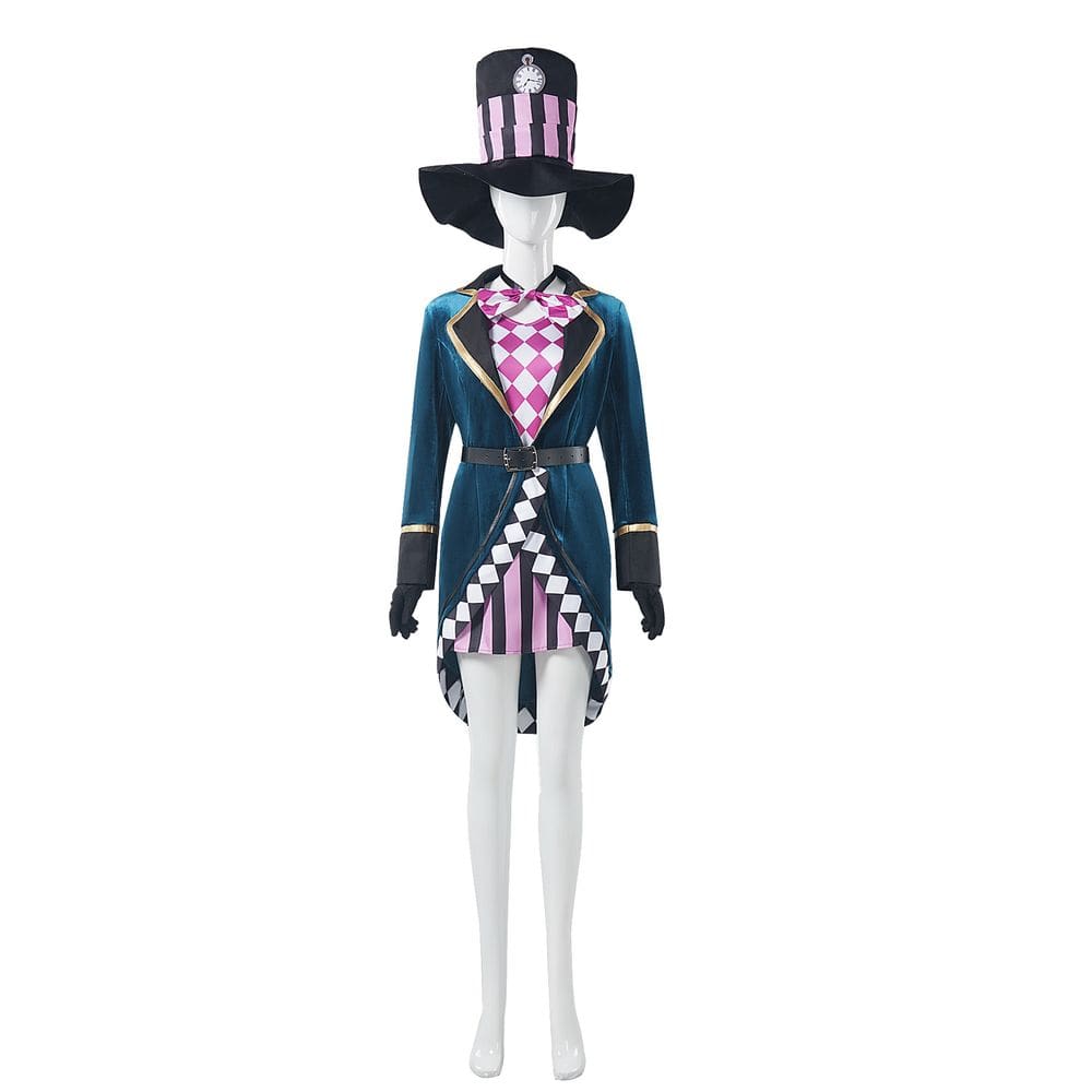 Traje de cosplay Vestido de anime Alices no País das Maravilhas Mad Hatter