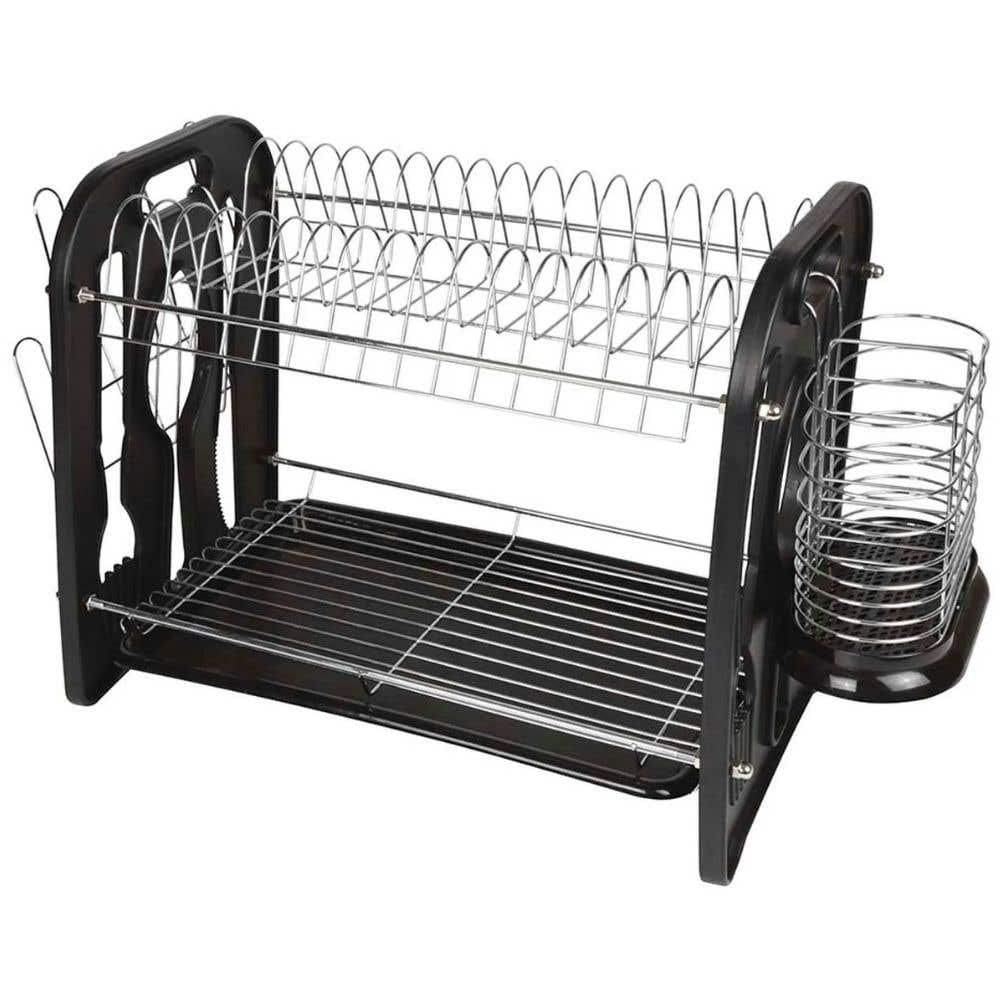Escorredor de Louças Preto 2 Andares 16 Pratos MAGGIORE MOR