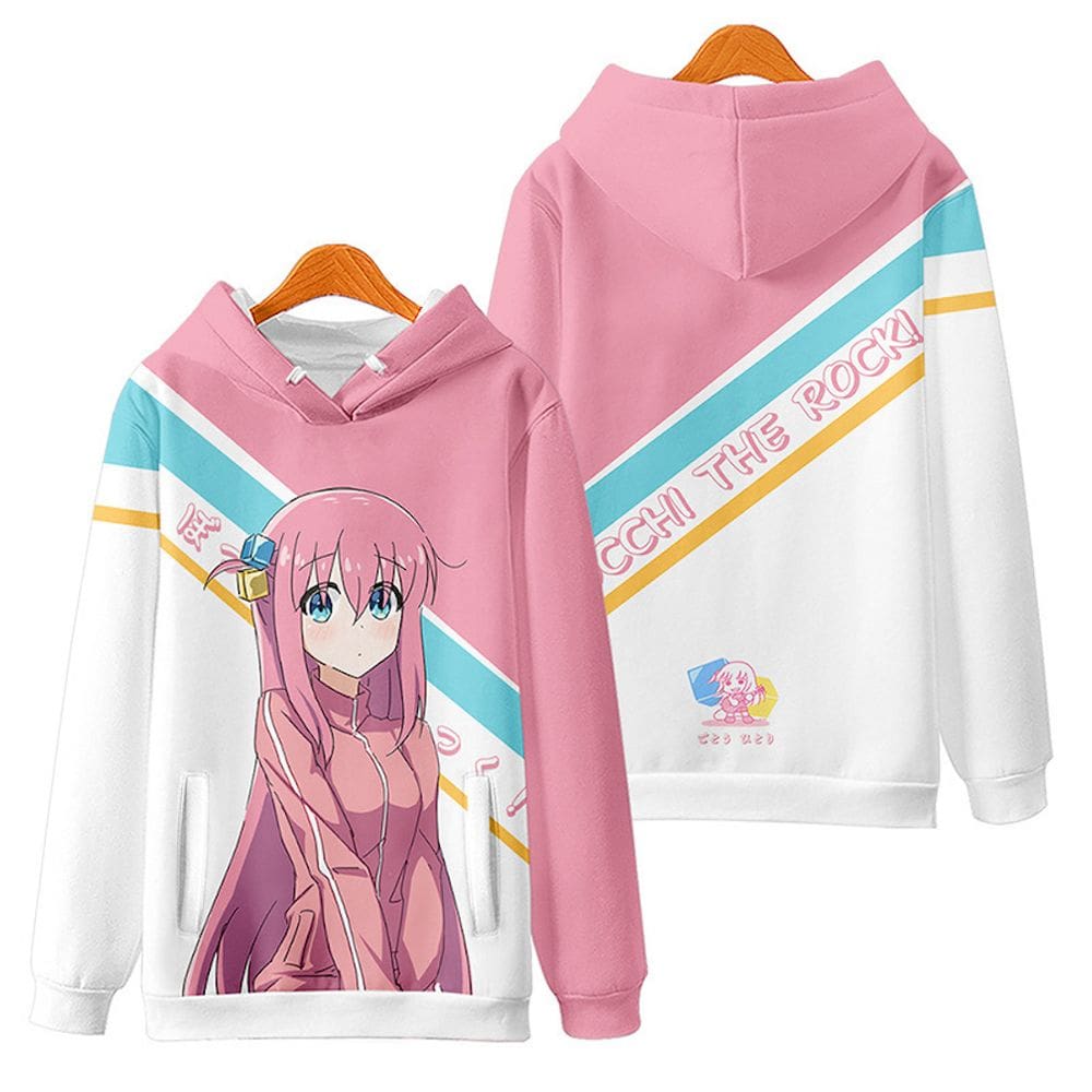 Capuz de pulôver masculino feminino e masculino Bocchis The Rocks Gotoh Hitori