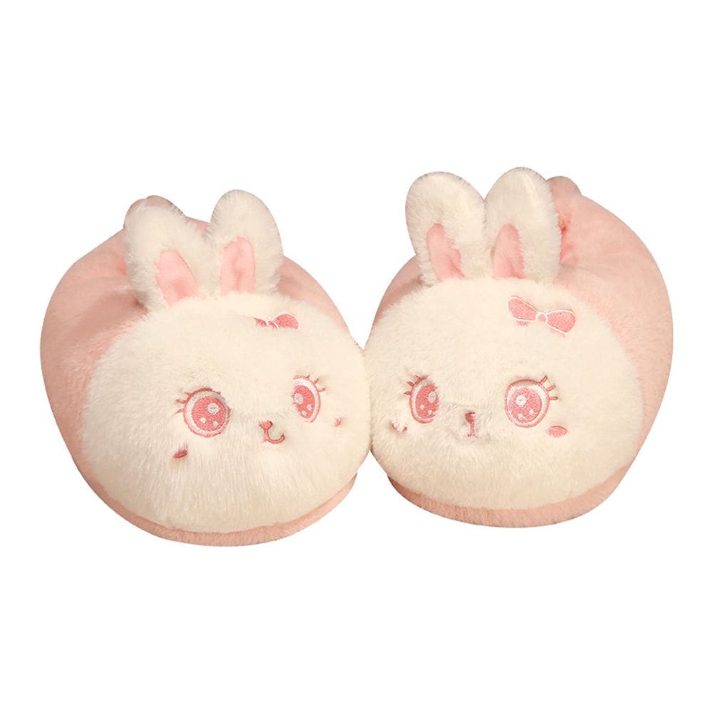 Chinelos Cute Cartoon Bunny Plush Warm Winter House