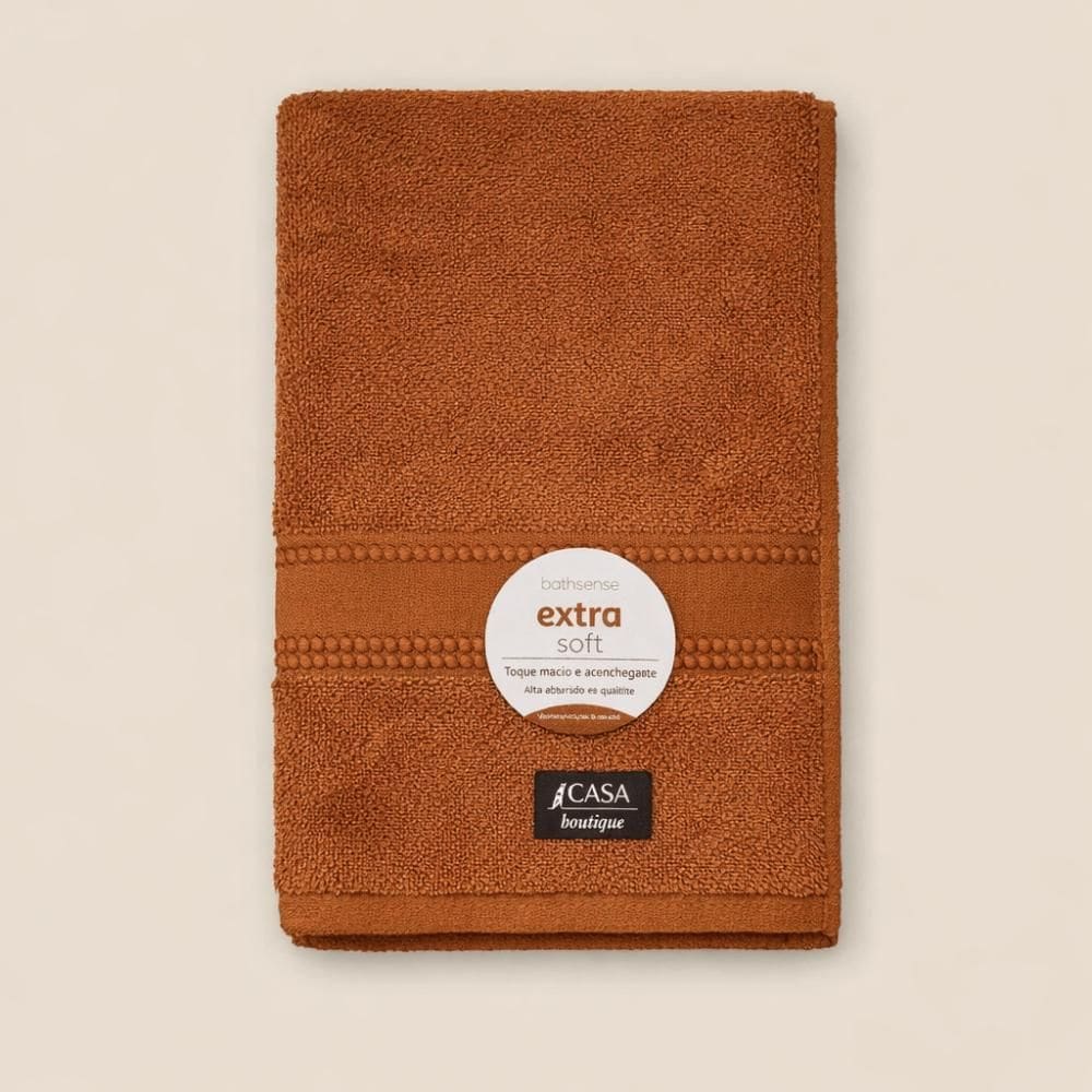 Toalha de Rosto Amy 100% Algodão Marrom 48x80cm A\\CASA