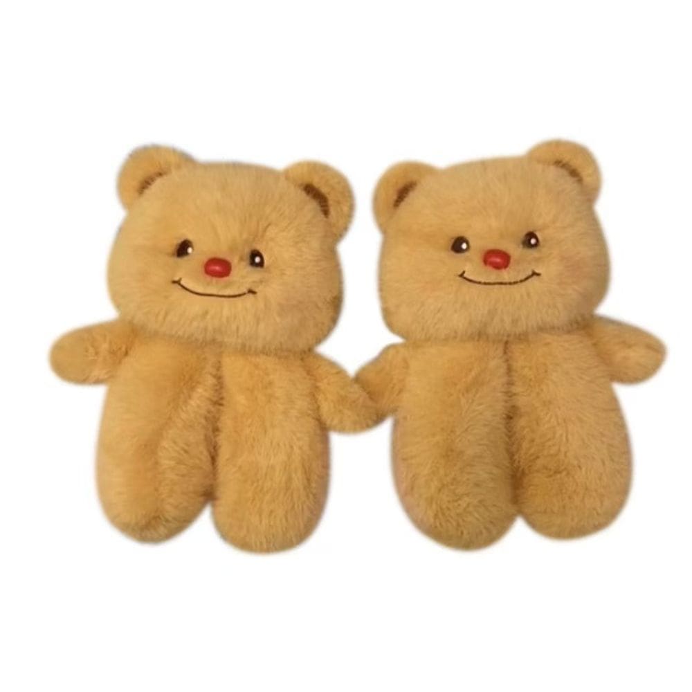 Chinelos fofos, desenhos animados, ursinhos, ursinhos de pelúcia, quentes e aconchegantes