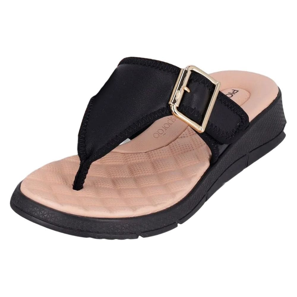 Chinelo Feminino Anabela Fácil Calce Esporão Piccadilly