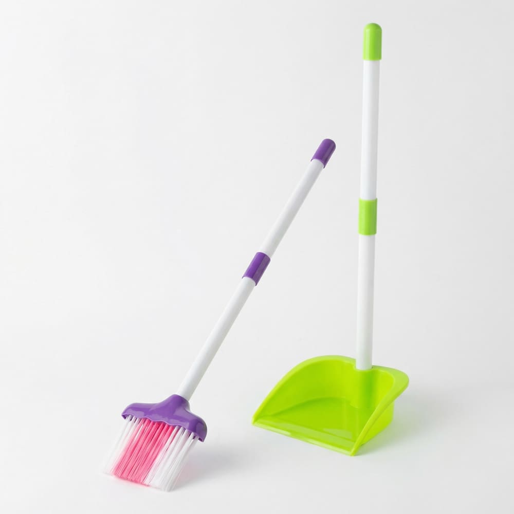 Kit Brinquedo Infantil Limpeza Vassoura E pá Faz De Conta