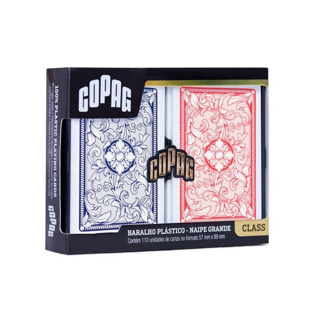 Baralho Copag Class de Plástico - Embalagem com 2 Unidades