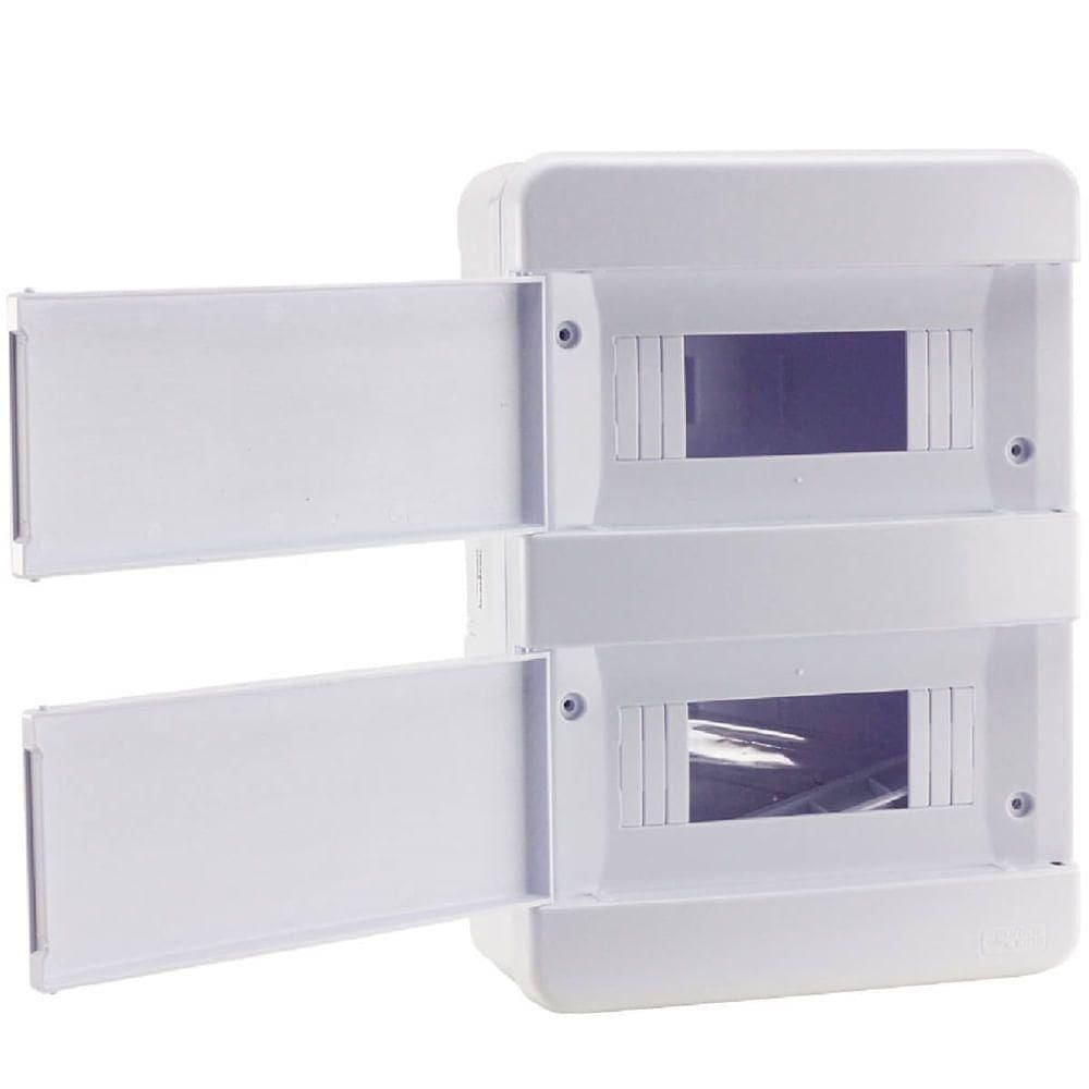 Quadro De Distribuição De Sobrepor 16 Disjuntores Din Com Barramento - 600300028 - Forceline