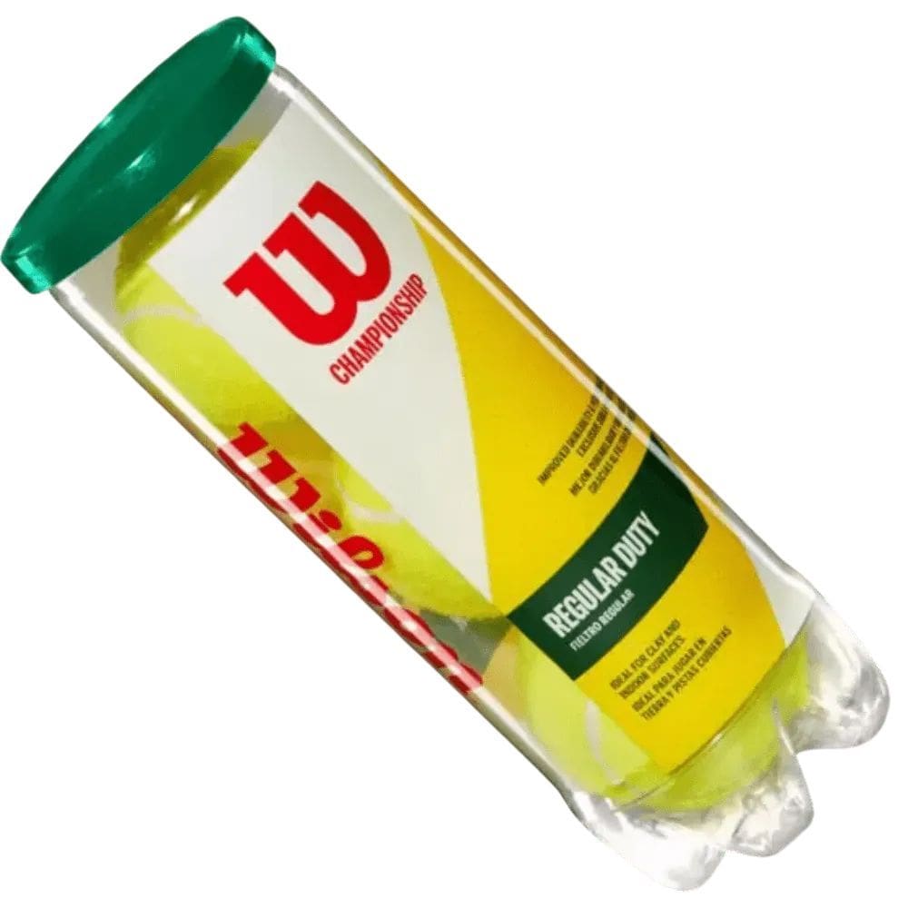 Tubo de Bola de Tênis com 3 unidades Wilson Championship Regular Duty Saibro