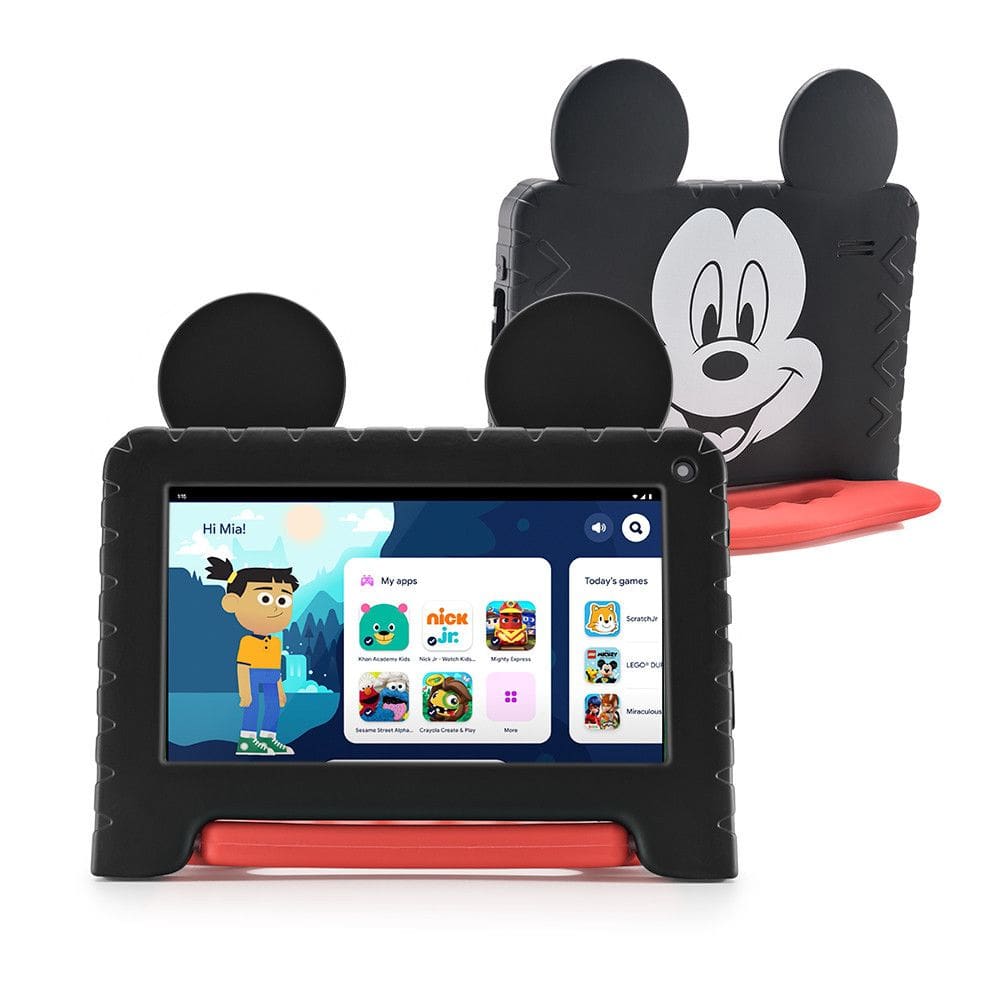 Tablet Multi Mickey com Controle Parental 7 pol 4GB RAM 64GB Android 13 Quad Core + Case + Wi-fi - NB413