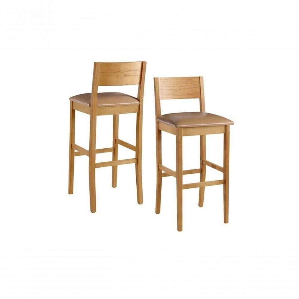 Banqueta Em Madeira Maciça - Opala - Requinte Salas