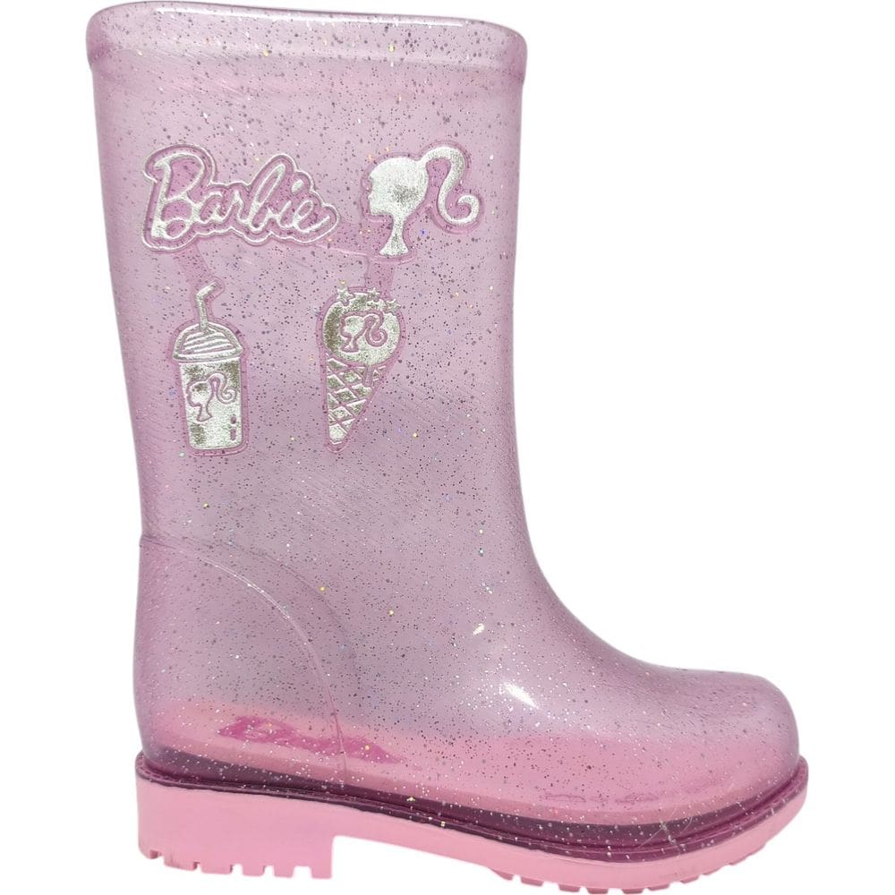 Galocha Infantil Menina Casual Dia a Dia Passeio Escola Cano Alto Barbie Gredene Kids 23437
