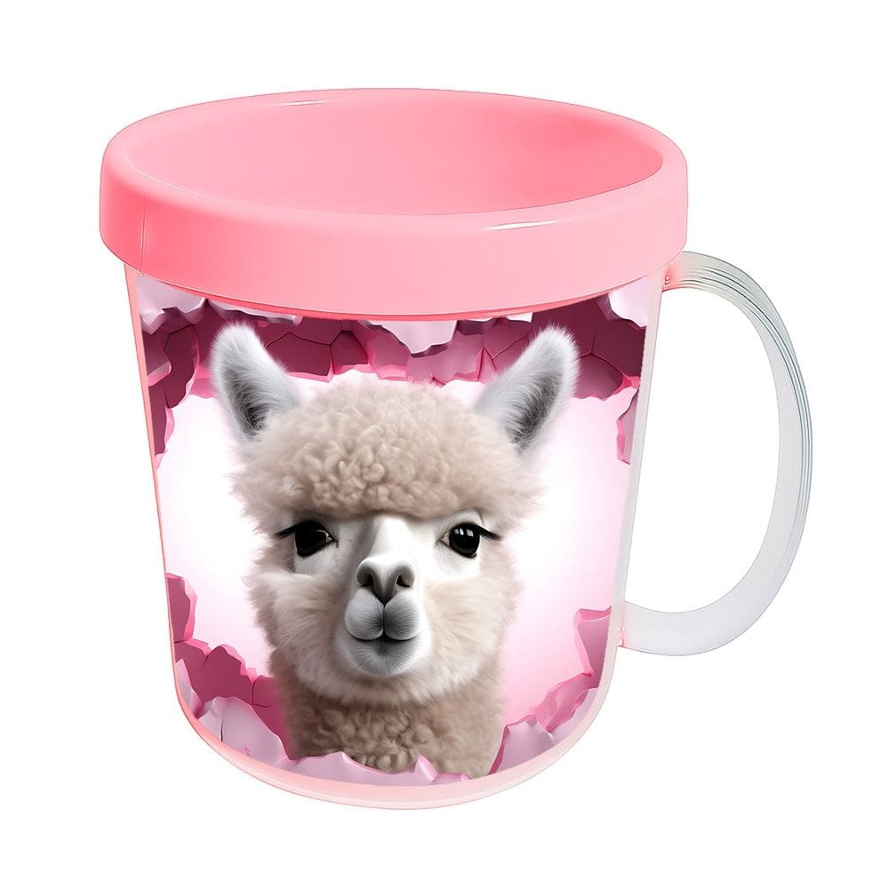 Kit 10 Canecas Acrílicas 350ml Fazendinha Alpaca Charmosa