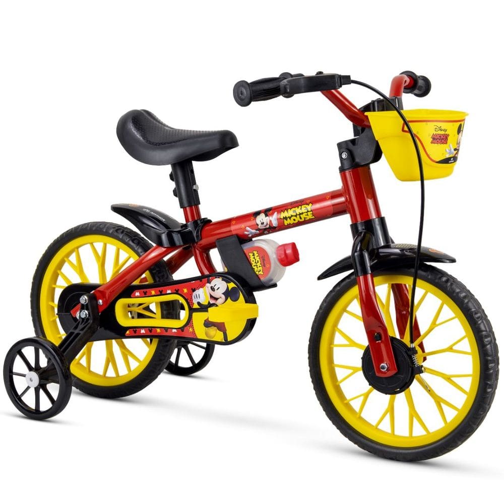 Bicicleta do Mickey para Menino Aro 12 com Rodinha Disney