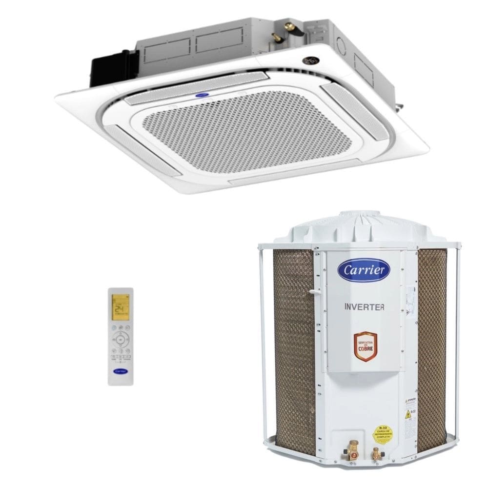 Ar Condicionado Cassete Carrier 4 Via Inverter Connect 48.000 BTU Frio 220v R-32 40KVQE48C5