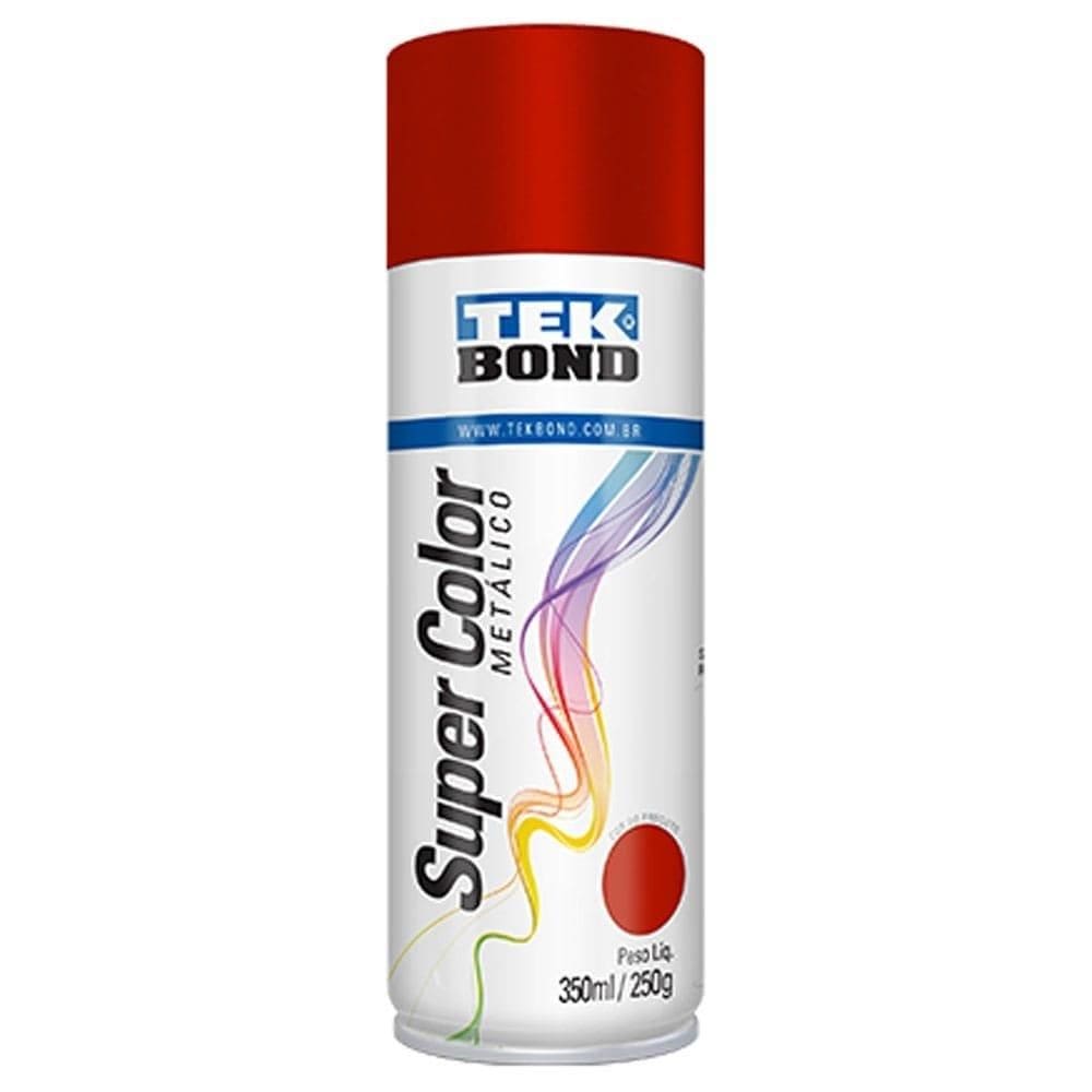 Tinta Spray Tekbond Metálica Vermelho 350ml