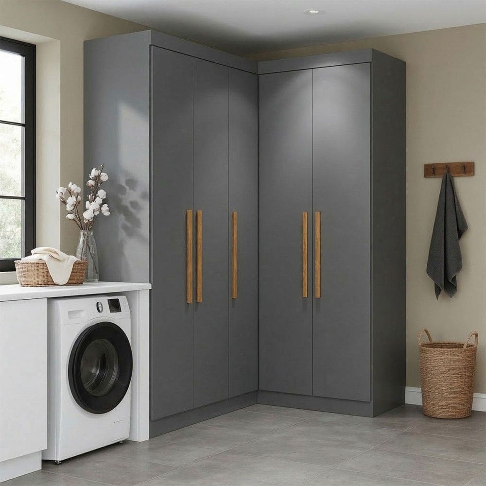 Armário Multiuso Modulado Celan 5 Portas Onix - Pnr Móveis