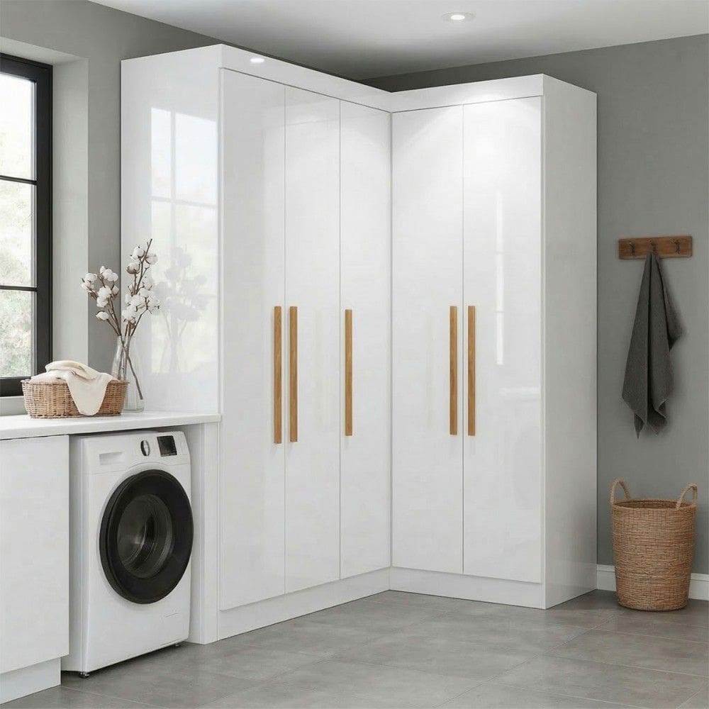 Armário Multiuso Modulado Celan 5 Portas Branco - Pnr Móveis