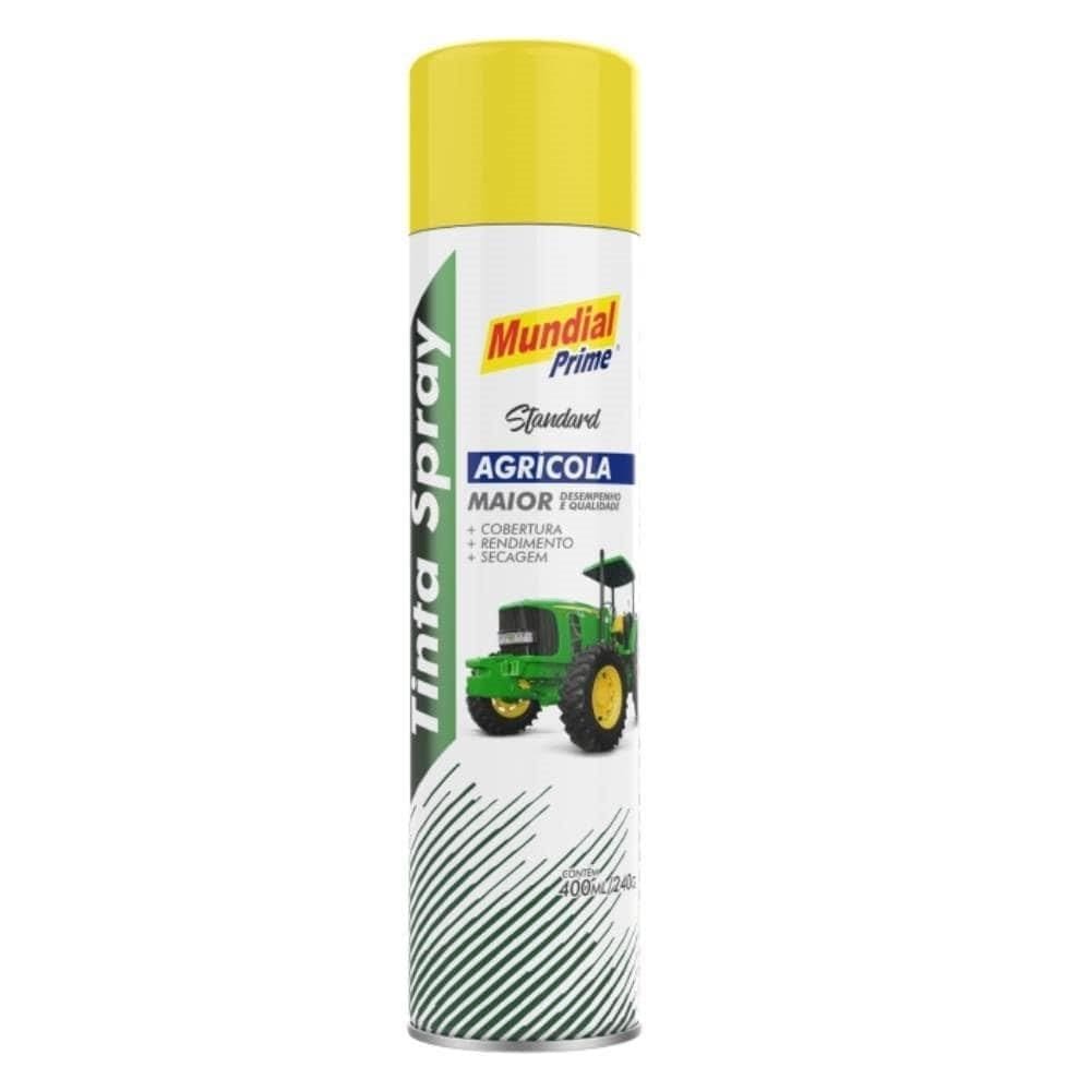Tinta Spray Mundial Prime Agrícola Amarelo 400ml