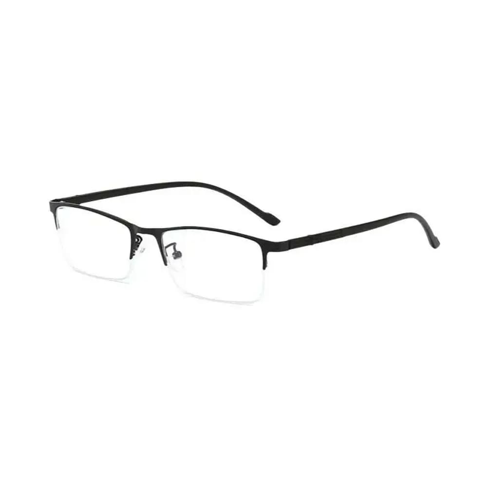 Armação de Óculos Metal Meia Armação – Lentes Sem Grau – Design Executivo – LukeSports