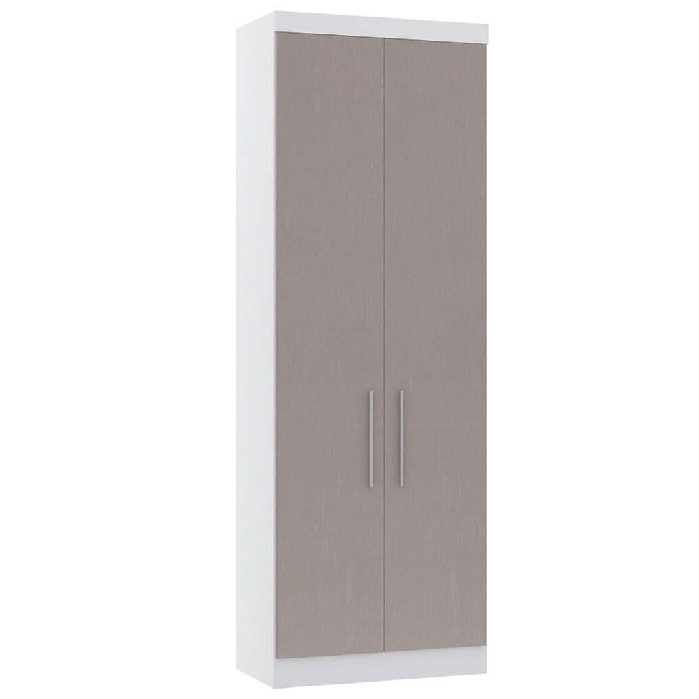 Guarda Roupa Modulado 79cm 2 Portas Alpes Luciane Móveis Branco Pf-cinammon Pf