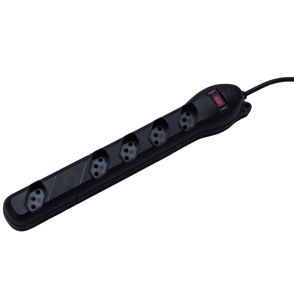 Filtro de Linha Qualitronix 5 Tomadas 1,2m Preto QFL5