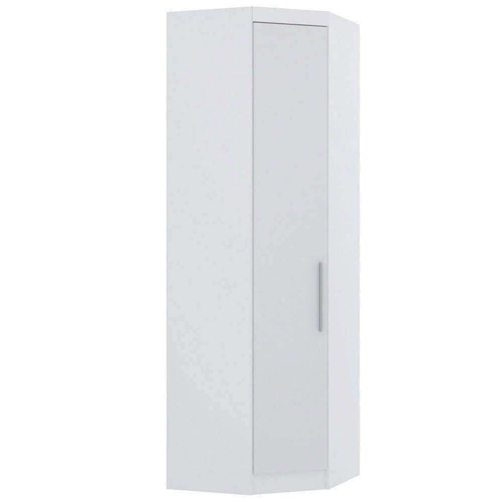 Guarda Roupa de Canto Diagonal 70cm 1 Porta Alpes Luciane Móveis Branco Pf-branco Pf