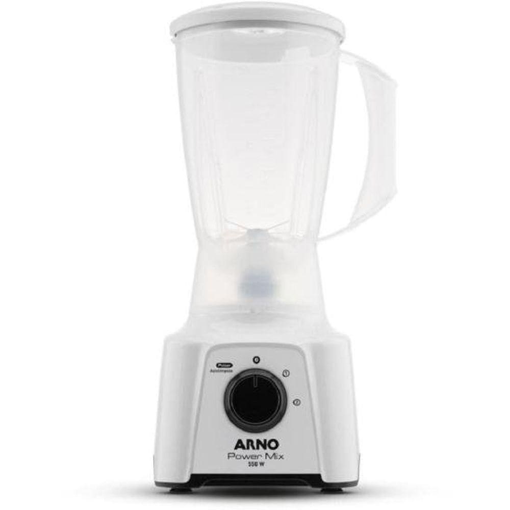 Liquidificador Arno Power Mix 550W 2L com 4 Lâminas Zelkrom e 3 Velocidades Branco 110V