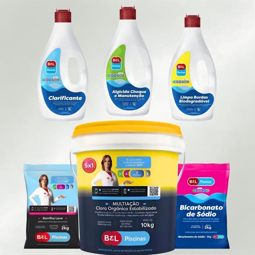 Kit De Tratamento Total Para Piscina Bel
