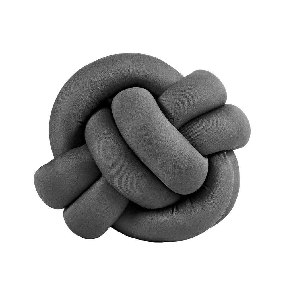 Almofada De Nó Decorativa Cinza Avulsa