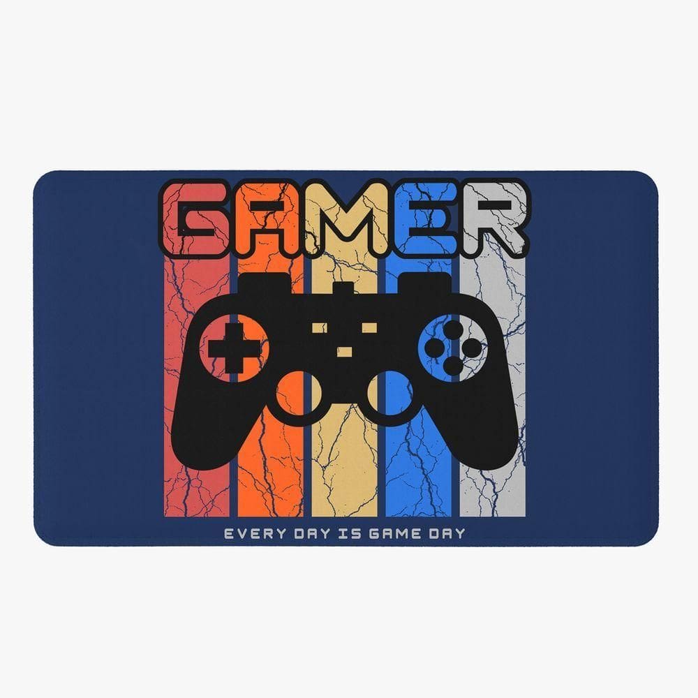 Tapete Para Quarto Infantil Estampado Gamer Day 60cm X 40cm - Base Antiderrapante Cor Gamerday1