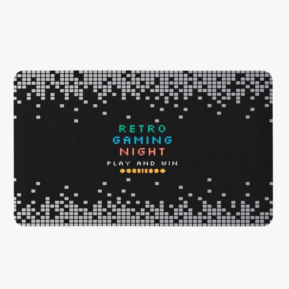 Tapete Para Quarto Infantil Estampado Retro Game 60cm X 40cm - Base Antiderrapante