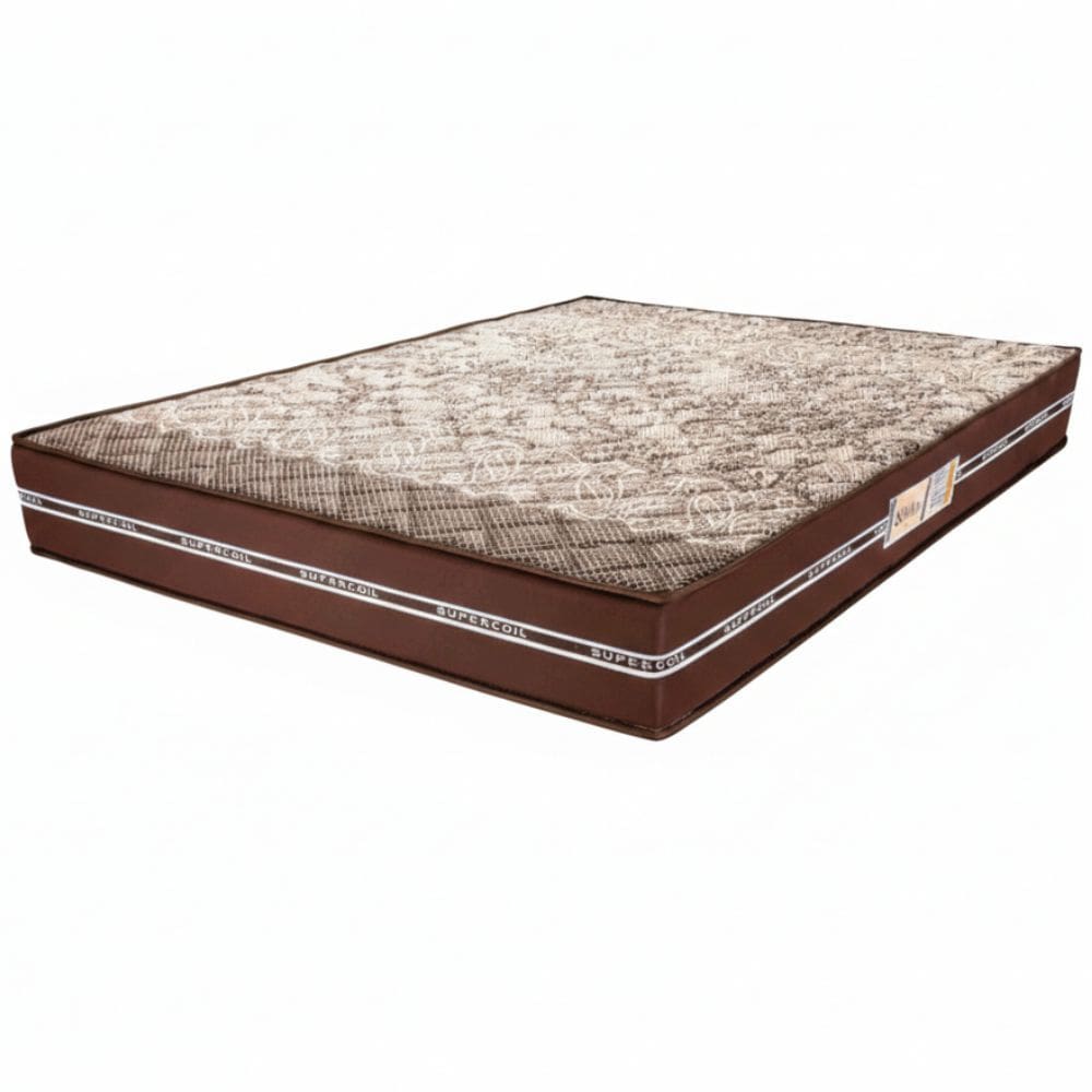 Colchão de casal largura 138 cm Ortho D45 Style 100% espuma altura de 24 cm até 150 Kilos Marrom