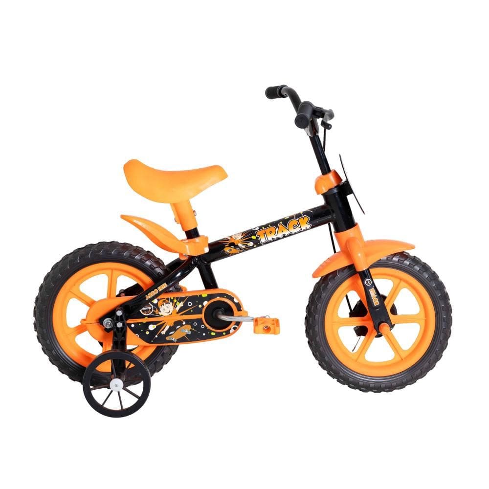 Bicicleta Infantil Aro 12 TK3 Preto/Laranja Track