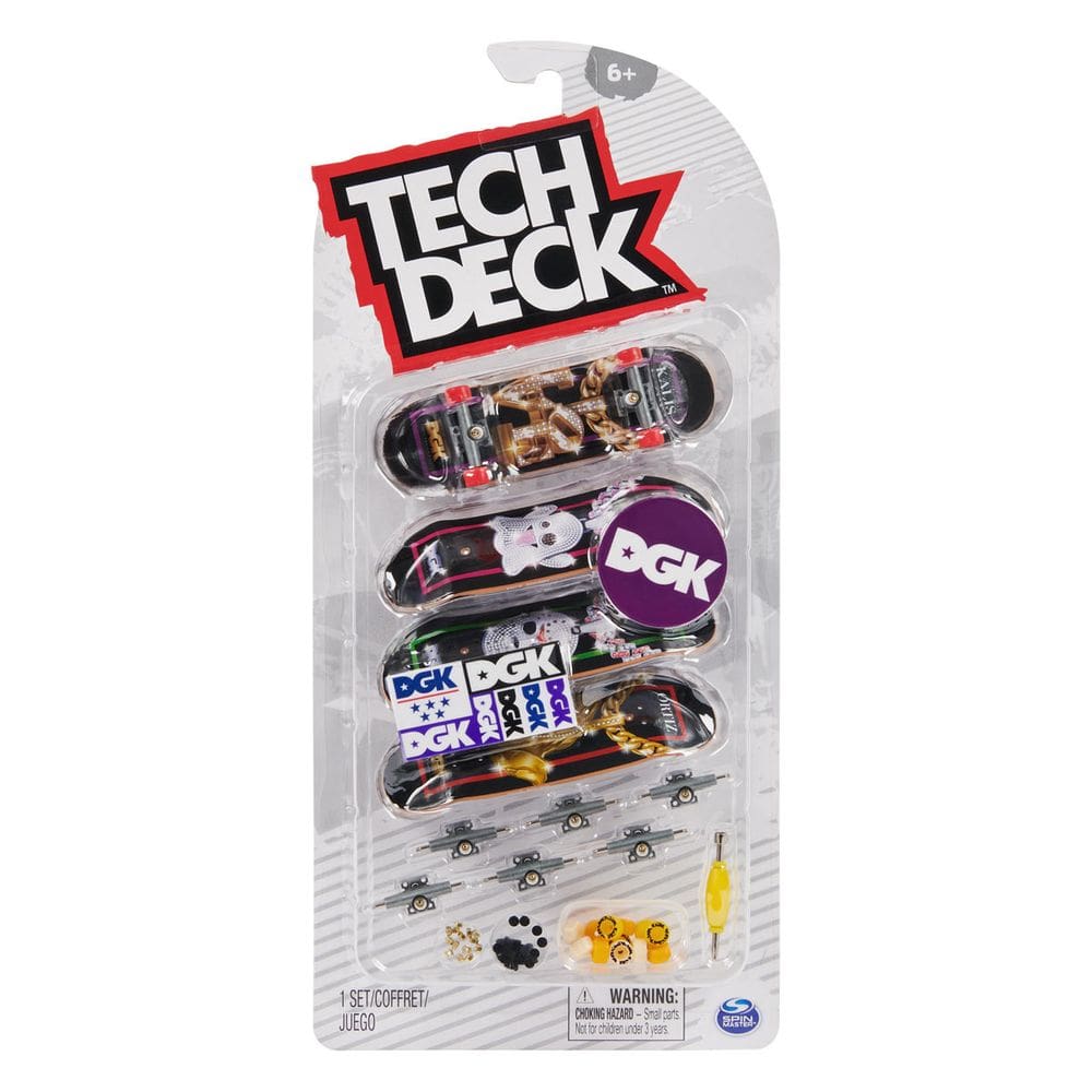 Kit 4 Skate De Dedo Coleção Dgk - Tech Deck